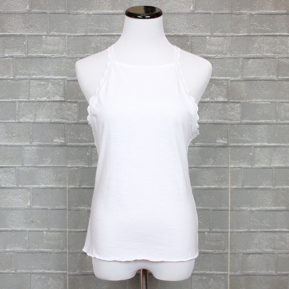 Intimately Free People Square High Neck Burnout Tank S